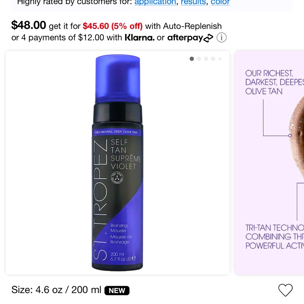 Bronzing mousse